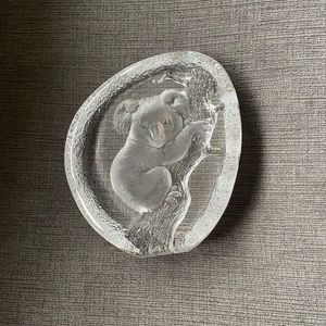 Mats Jonasson Crystal Koala in Tree Signed and numbered on bottom
